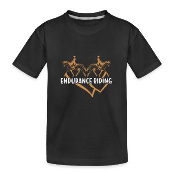 Rider Heart Endurance Riding - Kids' Premium Organic T-Shirt - black - Front