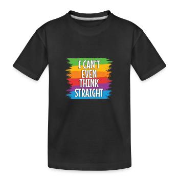 Gay Pride Lesbienne LGBT Je ne peux même pas penser hétéro - T-shirt bio Premium Enfant - noir - Devant
