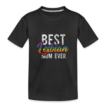 LGBT Gay Pride Lesbienne Meilleure maman lesbienne de tous les temps - T-shirt bio Premium Enfant - noir - Devant