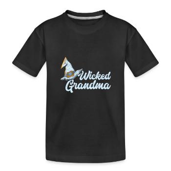 Cadeau d'Halloween Spooky Wicked Grandma Witch - T-shirt bio Premium Enfant - noir - Devant