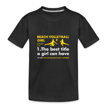 Sport Girl Définition Volleyball de plage - T-shirt bio Premium Enfant - noir - Devant