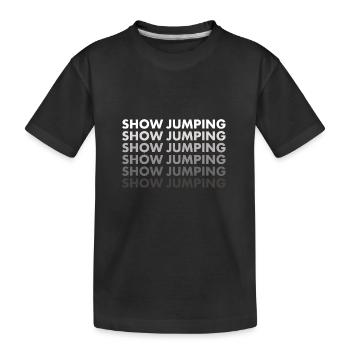 Saut d’obstacles Saut d’obstacles - T-shirt bio Premium Enfant - noir - Devant