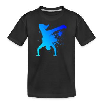 Breakdance Break Dance Damen Herren Bboy - Kinder Premium Bio T-Shirt - Schwarz - Vorne