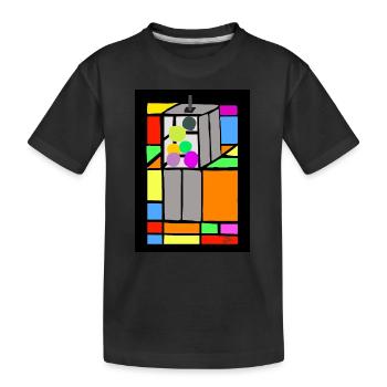 Aufzug v verbessert - Kinder Premium Bio T-Shirt - Schwarz - Vorne