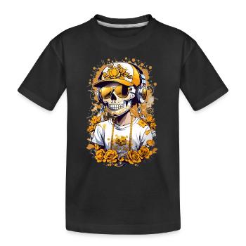 Sugar Skull - Kids' Premium Organic T-Shirt - black - Front