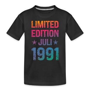 Limited Edition Birthday Party Vintage 1991 - Kids' Premium Organic T-Shirt - black - Front