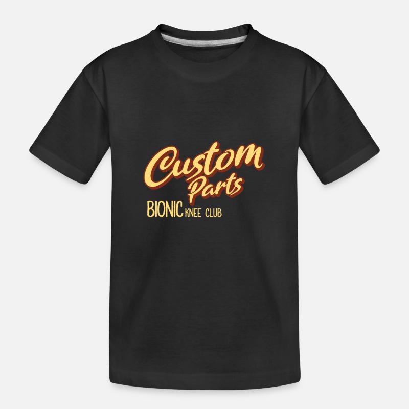 Custom Parts Bionic Engineering Gift - Kids' Premium Organic T-Shirt - black