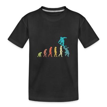 Snowboarder Evolution Snowboard Sport d'hiver - T-shirt bio Premium Enfant - noir - Devant