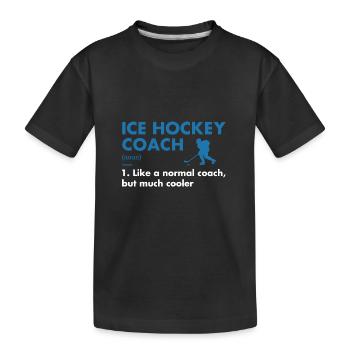 Sport Coach Definition Ice Hockey - Kids' Premium Organic T-Shirt - black - Front