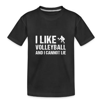 Sport Like Volleyball And I Cannot Lie Volleyball - Kids' Premium Organic T-Shirt - black - Front
