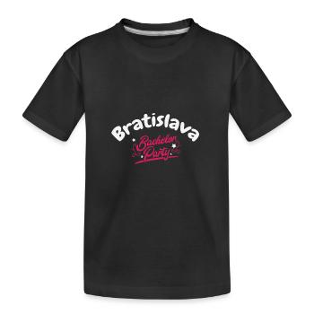 Junggesellenabschied Shirt Bratislava Pre Wedding - Kinder Premium Bio T-Shirt - Schwarz - Vorne