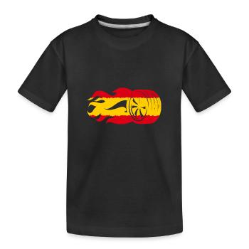Drapeau du sport automobile espagnol - T-shirt bio Premium Enfant - noir - Devant