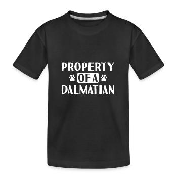 Property Of A Dalmatian - Kinder Premium Bio T-Shirt - Schwarz - Vorne