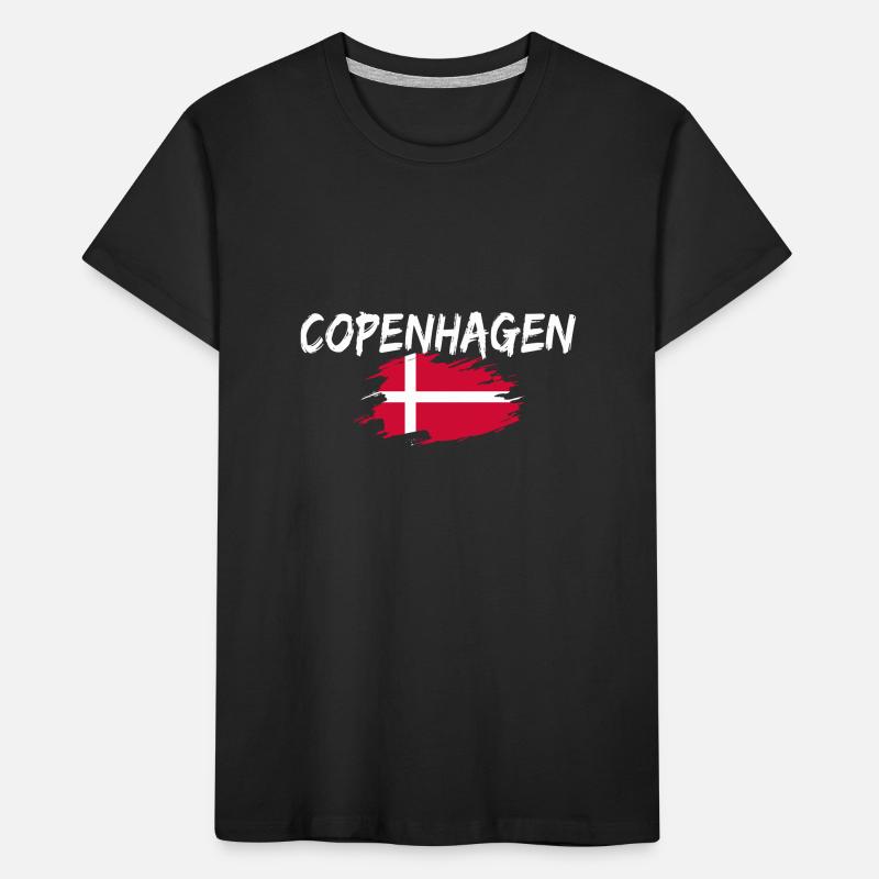 Copenhague Danemark Drapeau Copenhague T-shirt bio Premium Enfant
