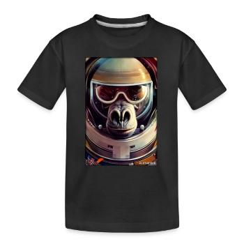 Monkey Animal Astronaute Space Space Universe 3 - T-shirt bio Premium Enfant - noir - Devant