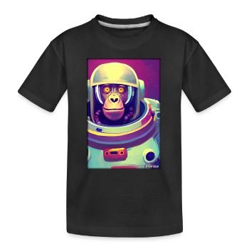 Monkey Animal Astronaute Space Space Universe 8 - T-shirt bio Premium Enfant - noir - Devant