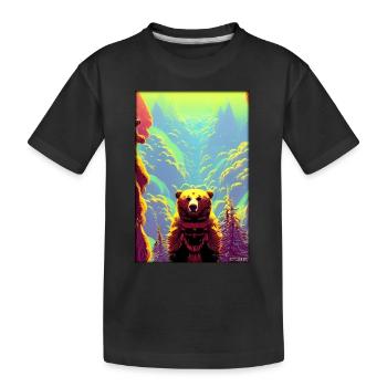 Bear Grizzly Bear Brown Bear Predator Wildlife Forest 7 - Kids' Premium Organic T-Shirt - black - Front