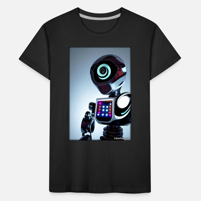Roboter Zukunft Technik Wissenschaft Android Kinder Premium Bio T-Shirt