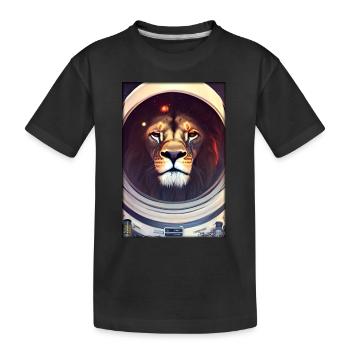 Leo Big Cat Astronaut Future Sci-Fi Technology - T-shirt bio Premium Enfant - noir - Devant