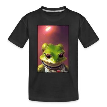 Frog Amphibian Astronaut Future Sci-Fi Technology - T-shirt bio Premium Enfant - noir - Devant