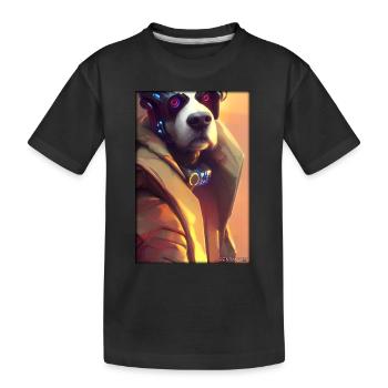 Dog Dog Lovers Cyber Neon Punk Future Sci-Fi - T-shirt bio Premium Enfant - noir - Devant