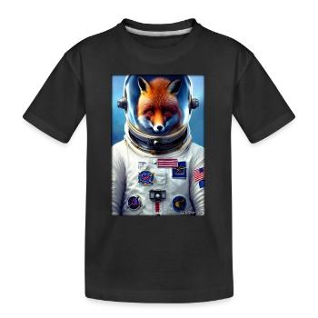 Fox Wildlife Astronaut Future Sci-Fi Technology - T-shirt bio Premium Enfant - noir - Devant