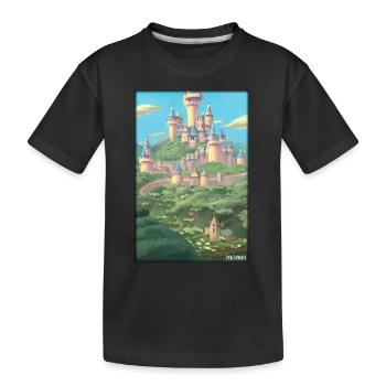Castle Castle Fortress Architecture Landscape - Kids' Premium Organic T-Shirt - black - Front
