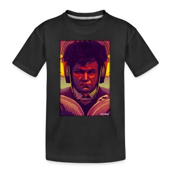 Ludwig van Beethoven DJ Casque Fête musicale - T-shirt bio Premium Enfant - noir - Devant