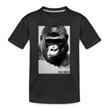 Gorilla Sunglasses Wildlife Forest Animals Wildlife - Kids' Premium Organic T-Shirt - black - Front