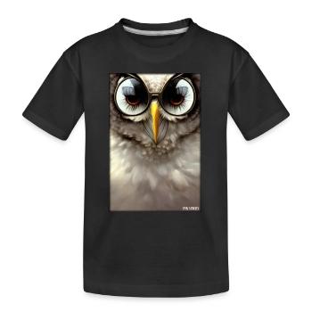 Owl Sunglasses Wildlife Bird Forest Animal Forest - Kids' Premium Organic T-Shirt - black - Front
