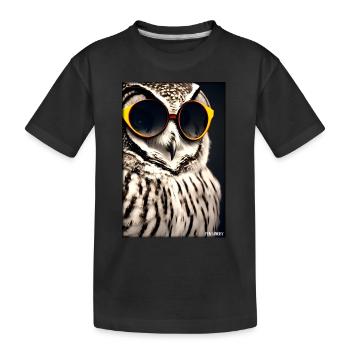 Owl Sunglasses Wildlife Bird Forest Animal Forest - Kids' Premium Organic T-Shirt - black - Front