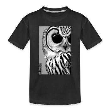 Owl Sunglasses Wildlife Bird Forest Animal Forest - Kids' Premium Organic T-Shirt - black - Front