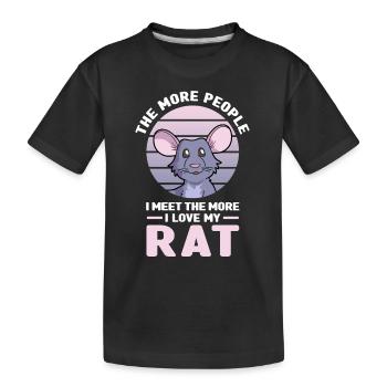 Rat - Kids' Premium Organic T-Shirt - black - Front