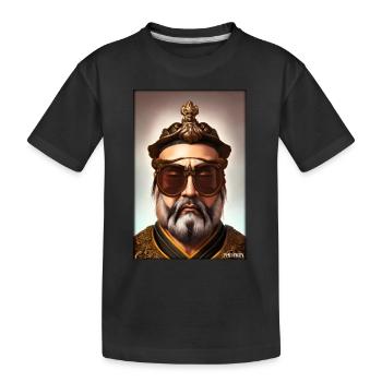 Konfuzius Sonnenbrille Philosoph China Asien - Kinder Premium Bio T-Shirt - Schwarz - Vorne