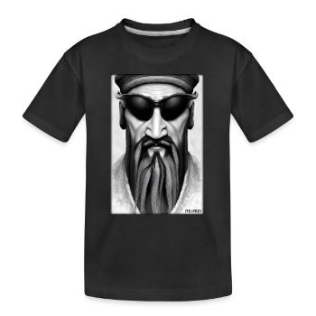 Konfuzius Sonnenbrille Philosoph China Asien - Kinder Premium Bio T-Shirt - Schwarz - Vorne