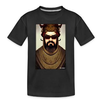 Konfuzius Sonnenbrille Philosoph China Asien - Kinder Premium Bio T-Shirt - Schwarz - Vorne