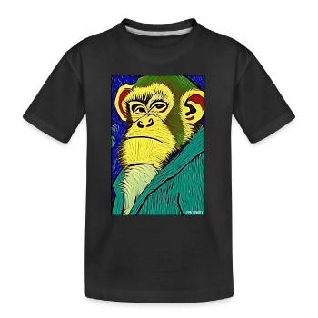 Singe Faune Tête de singe Zoo Animaux de safari - T-shirt bio Premium Enfant - noir - Devant