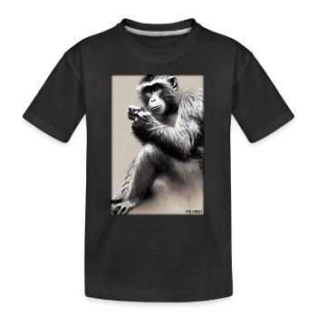 Singe Faune Tête de singe Zoo Animaux de safari - T-shirt bio Premium Enfant - noir - Devant