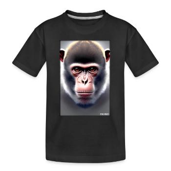 Singe Faune Tête de singe Zoo Animaux de safari - T-shirt bio Premium Enfant - noir - Devant