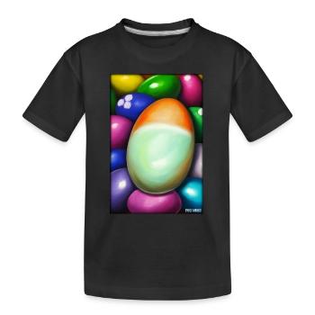 Osterei Ostern Osterfest Bunte Eier Feiertag - Kinder Premium Bio T-Shirt - Schwarz - Vorne