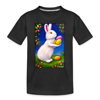 Rabbit Easter Easter Pet Easter Holiday - Kids' Premium Organic T-Shirt - black - Front