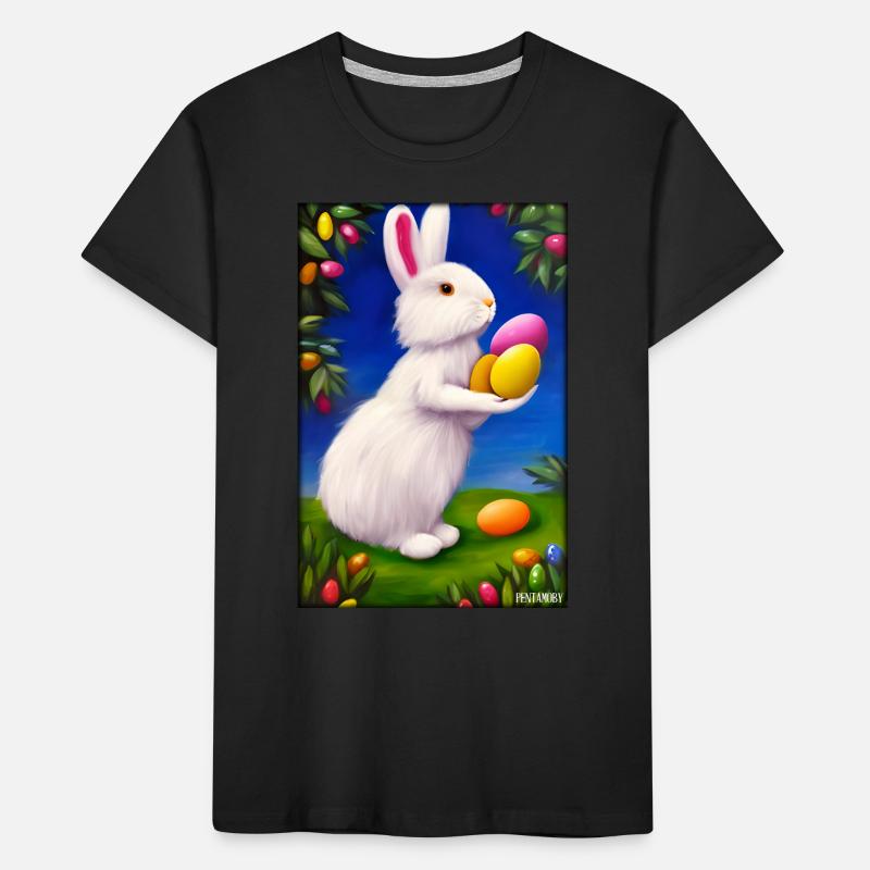 Rabbit Easter Easter Pet Easter Holiday Kids' Premium Organic T-Shirt