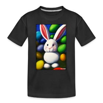 Lapin de Pâques lapin Pâques Vacances de Pâques - T-shirt bio Premium Enfant - noir - Devant
