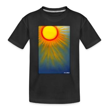 Sonne Sommer Natur Urlaub Sonnenschein Sonnenlicht - Kinder Premium Bio T-Shirt - Schwarz - Vorne