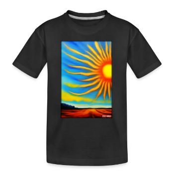 Sonne Sommer Natur Urlaub Sonnenschein Sonnenlicht - Kinder Premium Bio T-Shirt - Schwarz - Vorne