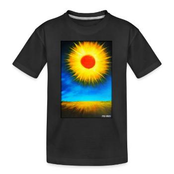 Sonne Sommer Natur Urlaub Sonnenschein Sonnenlicht - Kinder Premium Bio T-Shirt - Schwarz - Vorne