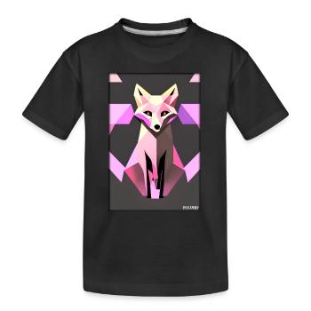 Fox Polygon Forest Dwellers Forest Animal Wilderness Animal - Kids' Premium Organic T-Shirt - black - Front