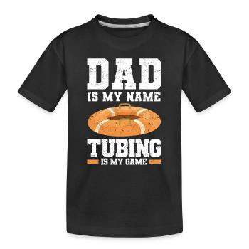 Wildwasser Rafting | Paddeln Schlauchboot Geschenk - Kinder Premium Bio T-Shirt - Schwarz - Vorne