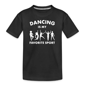La danse est ma danseuse sportive préférée - T-shirt bio Premium Enfant - noir - Devant