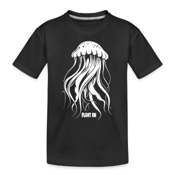 Flottez, méduses avec des tentacules, créatures marines - T-shirt bio Premium Enfant - noir - Devant